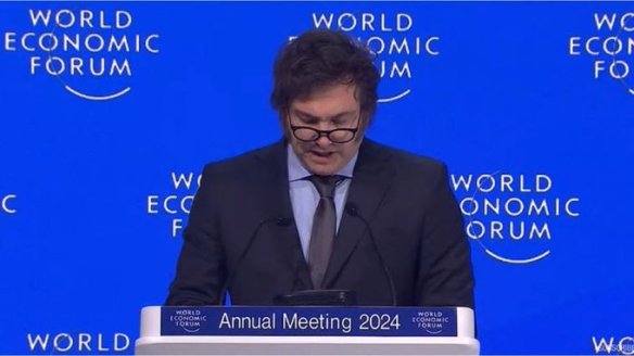 Pdte Javier Milei [Argentina] en Foro Davos 2024 enero17